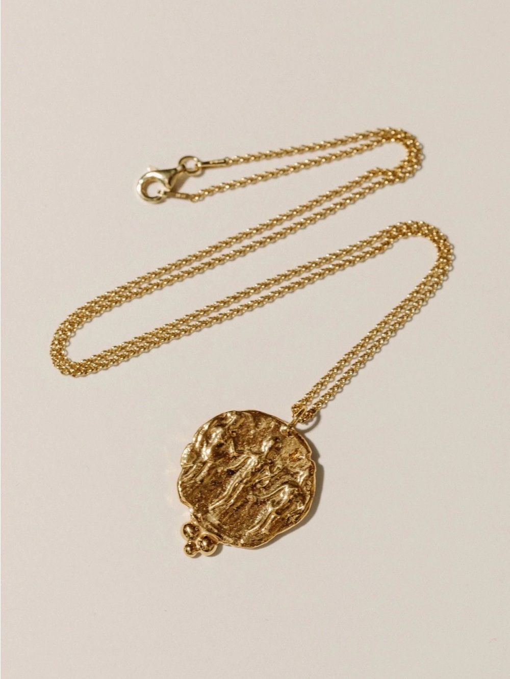 24k Gold Plated Three Sisters Necklace by Pamela Card